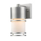 Z-Lite Luminata 5" 1-Light LED Brushed Aluminum Outdoor Wall Sconce With Matte Opal Glass Shade