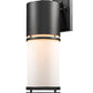 Z-Lite Luminata 6" 1-Light LED Black Outdoor Wall Sconce With Matte Opal Glass Shade