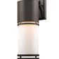Z-Lite Luminata 6" 1-Light LED Deep Bronze Outdoor Wall Sconce With Matte Opal Glass Shade