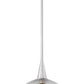 Z-Lite Lunelle 12" 1-Light Brushed Nickel Steel Frame Clear Glass Shade Pendant Light