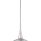 Z-Lite Lunelle 12" 1-Light Brushed Nickel Steel Frame Clear Glass Shade Pendant Light