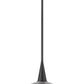 Z-Lite Lunelle 12" 1-Light Matte Black Steel Frame Clear Glass Shade Pendant Light