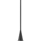 Z-Lite Lunelle 12" 1-Light Matte Black Steel Frame Clear Glass Shade Pendant Light