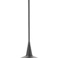 Z-Lite Lunelle 12" 1-Light Matte Black Steel Frame Clear Glass Shade Pendant Light
