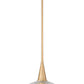 Z-Lite Lunelle 12" 1-Light Modern Gold Steel Frame Clear Glass Shade Pendant Light