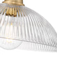 Z-Lite Lunelle 12" 1-Light Modern Gold Steel Frame Clear Glass Shade Pendant Light
