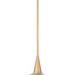 Z-Lite Lunelle 12" 1-Light Modern Gold Steel Frame Clear Glass Shade Pendant Light