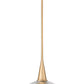 Z-Lite Lunelle 12" 1-Light Modern Gold Steel Frame Clear Glass Shade Pendant Light