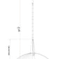 Z-Lite Lunelle 18" 1-Light Brushed Nickel Frame Clear Glass Shade Pendant Light