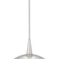 Z-Lite Lunelle 18" 1-Light Brushed Nickel Frame Clear Glass Shade Pendant Light