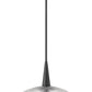 Z-Lite Lunelle 18" 1-Light Matte Black Frame Clear Glass Shade Pendant Light