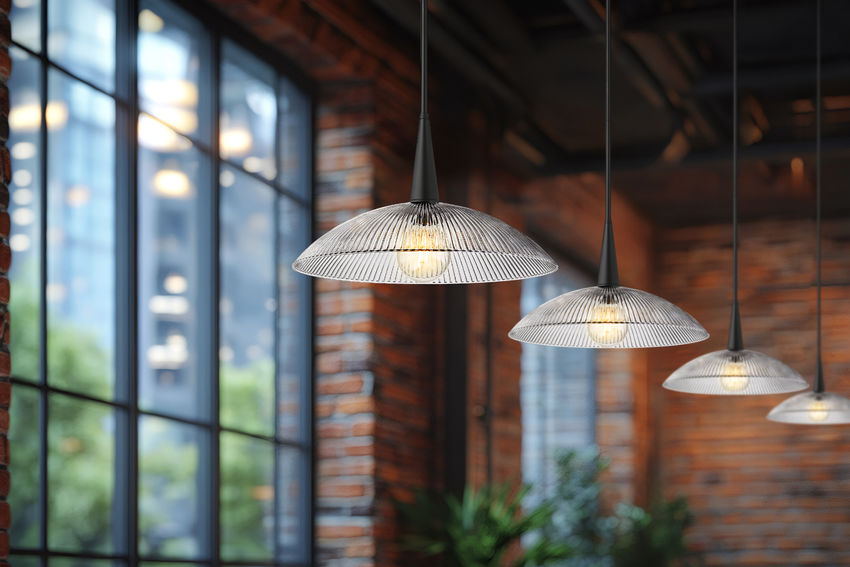 Z-Lite Lunelle 18" 1-Light Matte Black Frame Clear Glass Shade Pendant Light