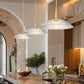 Z-Lite Lunelle 18" 1-Light Modern Gold Frame Clear Glass Shade Pendant Light