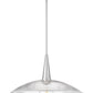 Z-Lite Lunelle 24" 1-Light Brushed Nickel Frame Clear Glass Shade Pendant Light