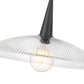 Z-Lite Lunelle 24" 1-Light Matte Black Frame Clear Glass Shade Pendant Light