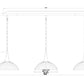 Z-Lite Lunelle 52" 3-Light Brushed Nickel Steel Frame Clear Glass Shade Linear Chandellier