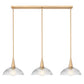 Z-Lite Lunelle 52" 3-Light Modern Gold Steel Frame Clear Glass Shade Linear Chandellier
