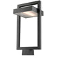 Z-Lite Luttrel 11" 1-Light LED Black Outdoor Post Mount Fixture With Frosted Glass Shade