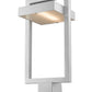 Z-Lite Luttrel 11" 1-Light LED Silver Outdoor Post Mount Fixture With Frosted Glass Shade
