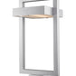 Z-Lite Luttrel 11" 1-Light LED Silver Outdoor Post Mount Fixture With Frosted Glass Shade