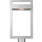 Z-Lite Luttrel 11" W x 22" H 1-Light LED Silver Outdoor Post Mount Fixture With Frosted Glass Shade