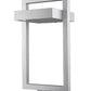Z-Lite Luttrel 11" W x 22" H 1-Light LED Silver Outdoor Post Mount Fixture With Frosted Glass Shade