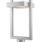 Z-Lite Luttrel 11" W x 22" H 1-Light LED Silver Outdoor Post Mount Fixture With Frosted Glass Shade