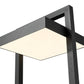 Z-Lite Luttrel 12" 1-Light LED Black Outdoor Post Mount Fixture With Sand Blast Glass Shade