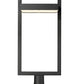 Z-Lite Luttrel 12" 1-Light LED Black Outdoor Post Mount Fixture and Round Pier Mount With Sand Blast Glass Shade