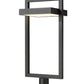 Z-Lite Luttrel 12" 1-Light LED Black Outdoor Post Mount Fixture and Round Pier Mount With Sand Blast Glass Shade