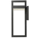 Z-Lite Luttrel 12" 1-Light LED Black Outdoor Wall Sconce With Sand Blast Glass Shade