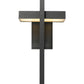 Z-Lite Luttrel 12" 1-Light LED Black Outdoor Wall Sconce With Sand Blast Glass Shade