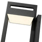 Z-Lite Luttrel 12" 1-Light LED Black Outdoor Wall Sconce With Sand Blast Glass Shade
