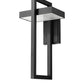 Z-Lite Luttrel 12" 1-Light LED Black Outdoor Wall Sconce With Sand Blast Glass Shade