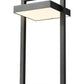 Z-Lite Luttrel 12" W x 29" H 1-Light LED Black Outdoor Post Mount Fixture With Sand Blast Glass Shade