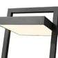 Z-Lite Luttrel 12" W x 29" H 1-Light LED Black Outdoor Post Mount Fixture With Sand Blast Glass Shade