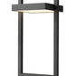 Z-Lite Luttrel 12" W x 29" H 1-Light LED Black Outdoor Post Mount Fixture With Sand Blast Glass Shade