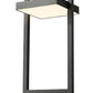 Z-Lite Luttrel 12" W x 32" H 1-Light LED Black Outdoor Post Mount Fixture and Square Pier Mount With Sand Blast Glass Shade