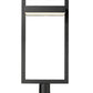 Z-Lite Luttrel 12" W x 33" H 1-Light LED Black Outdoor Post Mount Fixture and Round Pier Mount With Sand Blast Glass Shade