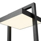 Z-Lite Luttrel 12" W x 33" H 1-Light LED Black Outdoor Post Mount Fixture and Round Pier Mount With Sand Blast Glass Shade