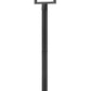 Z-Lite Luttrel 566PHXLR-567P-BK-LED 1-Light LED-Integrated Black Aluminum Frame Sand Blast Glass Shade Outdoor Post Mounted Fixture