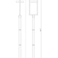 Z-Lite Luttrel 566PHXLR-567P-BK-LED 1-Light LED-Integrated Black Aluminum Frame Sand Blast Glass Shade Outdoor Post Mounted Fixture
