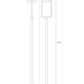 Z-Lite Luttrel 566PHXLS-536P-BK-LED 1-Light LED-Integrated Black Aluminum Frame Sand Blast Glass Shade Outdoor Post Mounted Fixture
