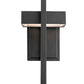 Z-Lite Luttrel 6" 1-Light LED Black Outdoor Wall Sconce With Frosted Glass Shade