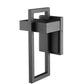 Z-Lite Luttrel 6" 1-Light LED Black Outdoor Wall Sconce With Frosted Glass Shade
