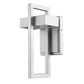 Z-Lite Luttrel 6" 1-Light LED Silver Outdoor Wall Sconce With Frosted Glass Shade