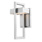 Z-Lite Luttrel 6" 1-Light LED Silver Outdoor Wall Sconce With Frosted Glass Shade