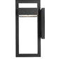 Z-Lite Luttrel 7" 1-Light LED Black Outdoor Wall Sconce With Frosted Glass Shade
