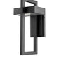 Z-Lite Luttrel 7" 1-Light LED Black Outdoor Wall Sconce With Frosted Glass Shade