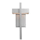 Z-Lite Luttrel 7" 1-Light LED Silver Outdoor Wall Sconce With Frosted Glass Shade